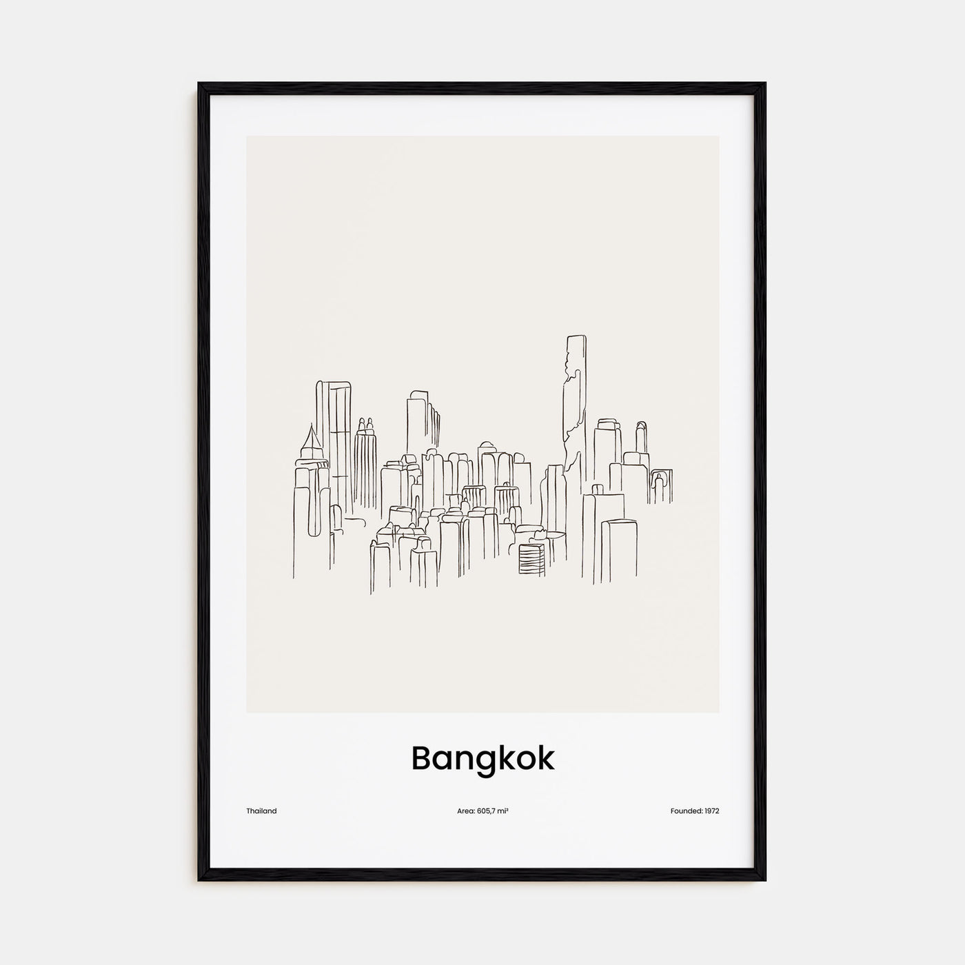 Bangkok Drawn Poster