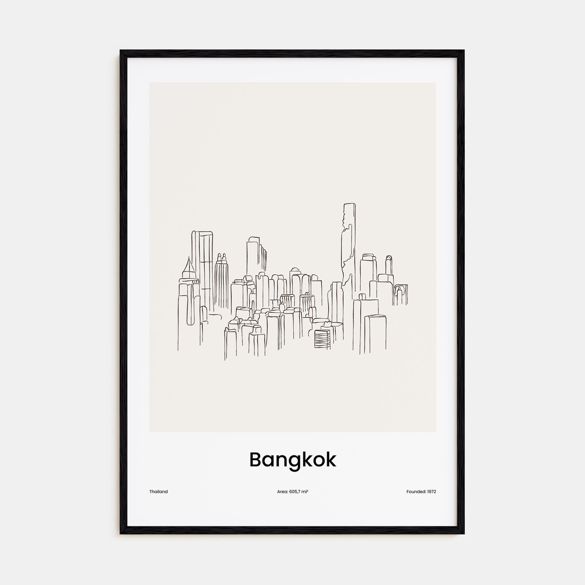 Bangkok Drawn Poster