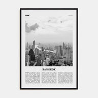 Bangkok Travel B&W No 2 Poster