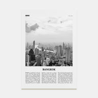 Bangkok Travel B&W No 2 Poster