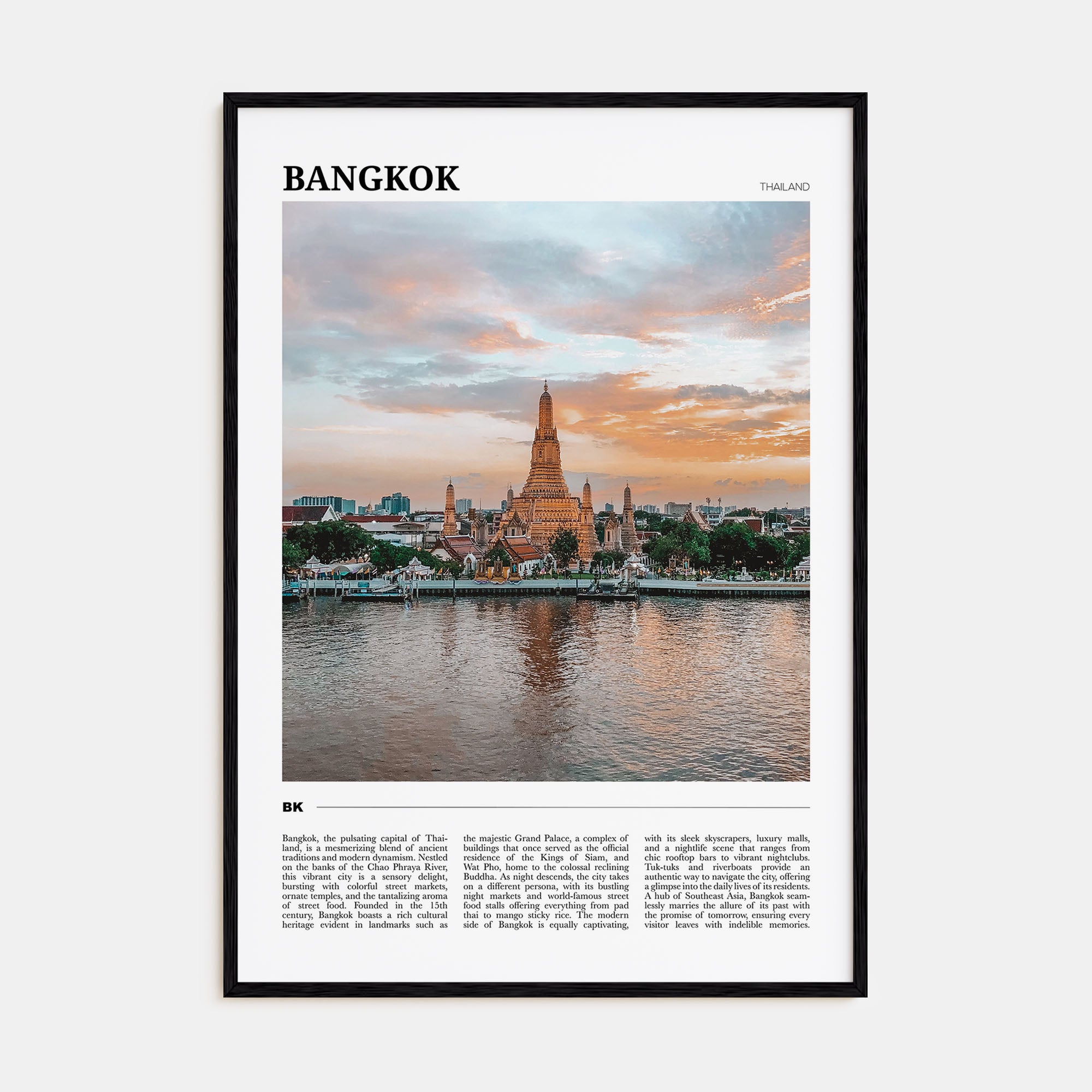Bangkok Travel Color Poster