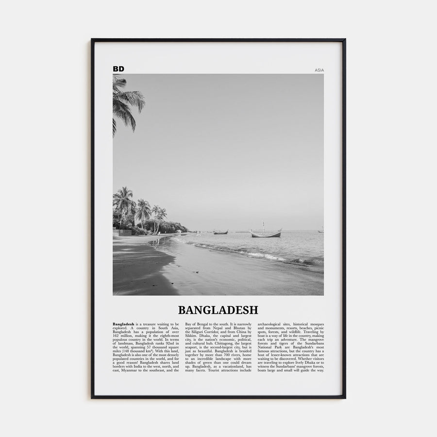 Bangladesh Travel B&W No 1 Poster