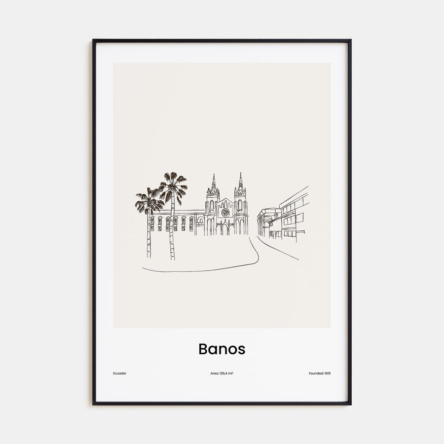 Baños Drawn Poster