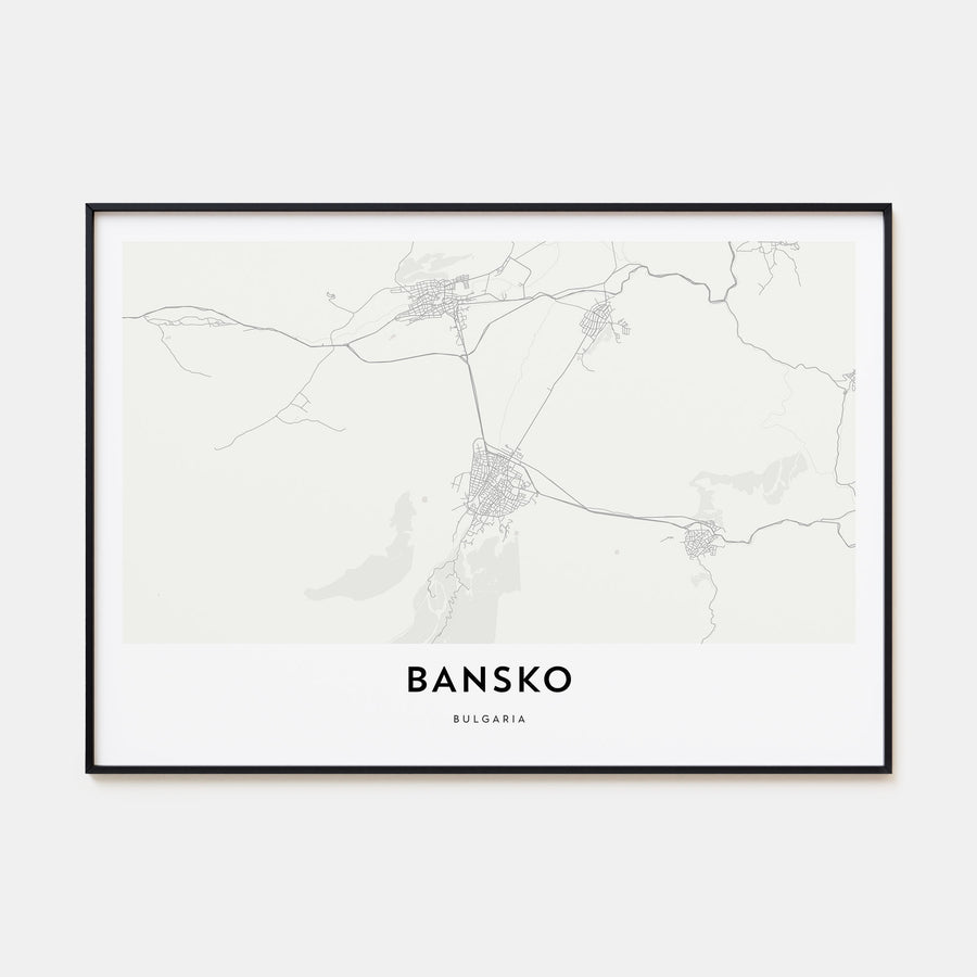 Bansko Map Landscape Poster