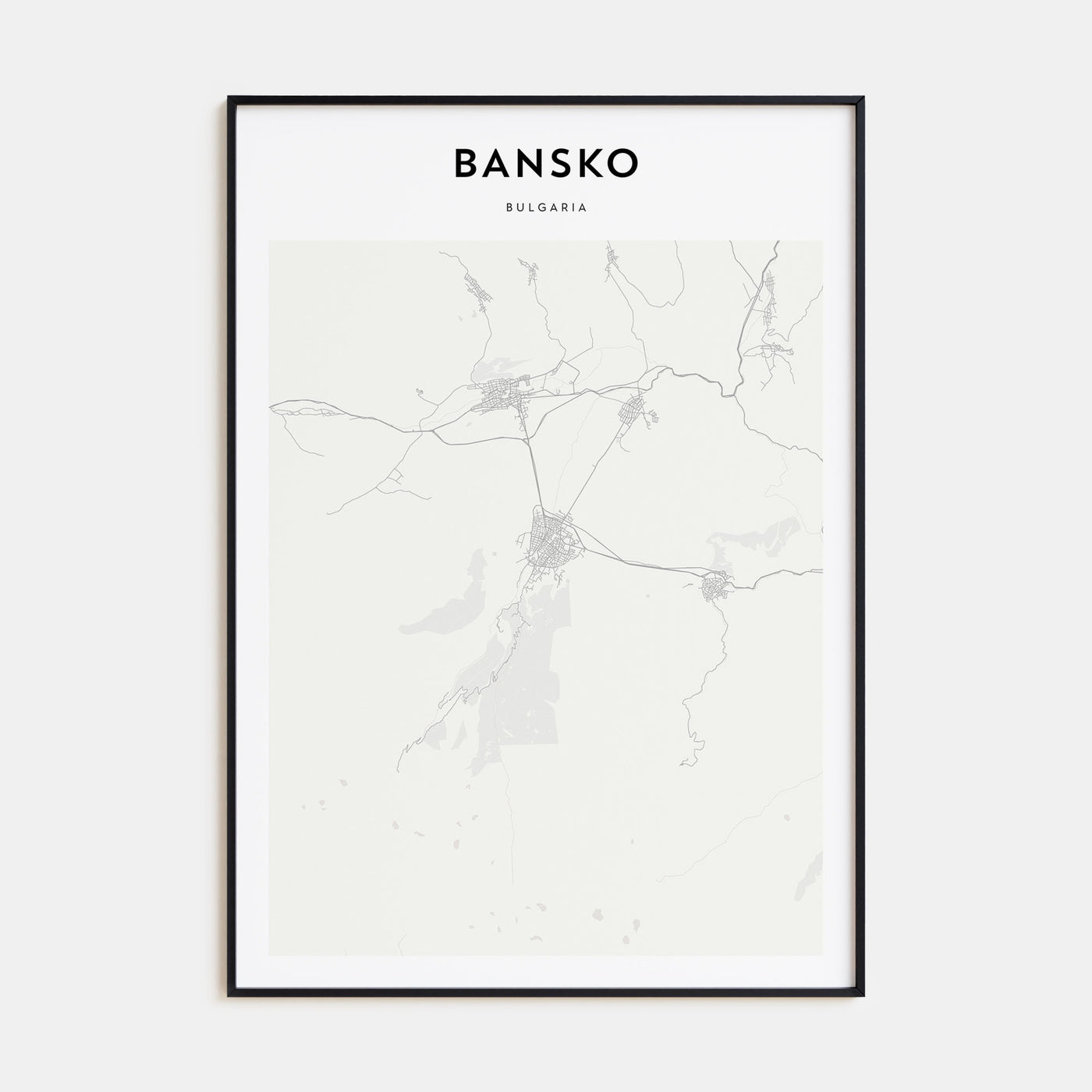 Bansko Map Portrait Poster