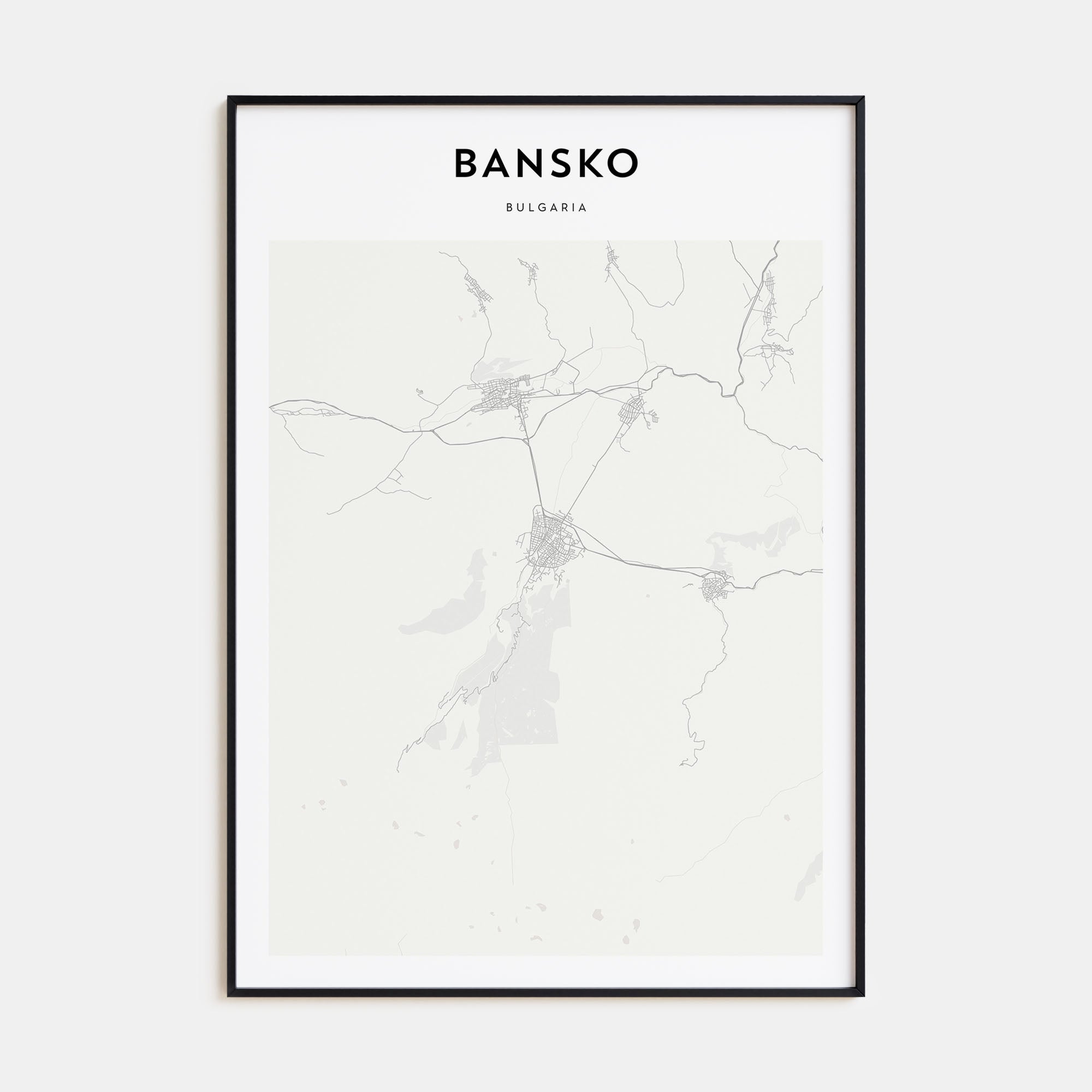 Bansko Map Portrait Poster