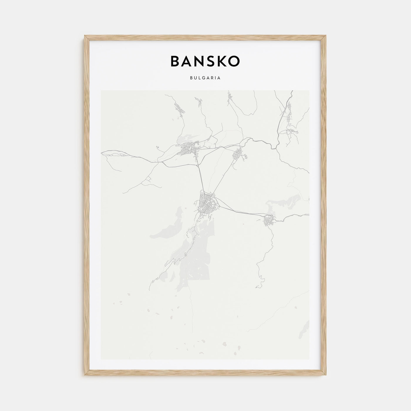 Bansko Map Portrait Poster