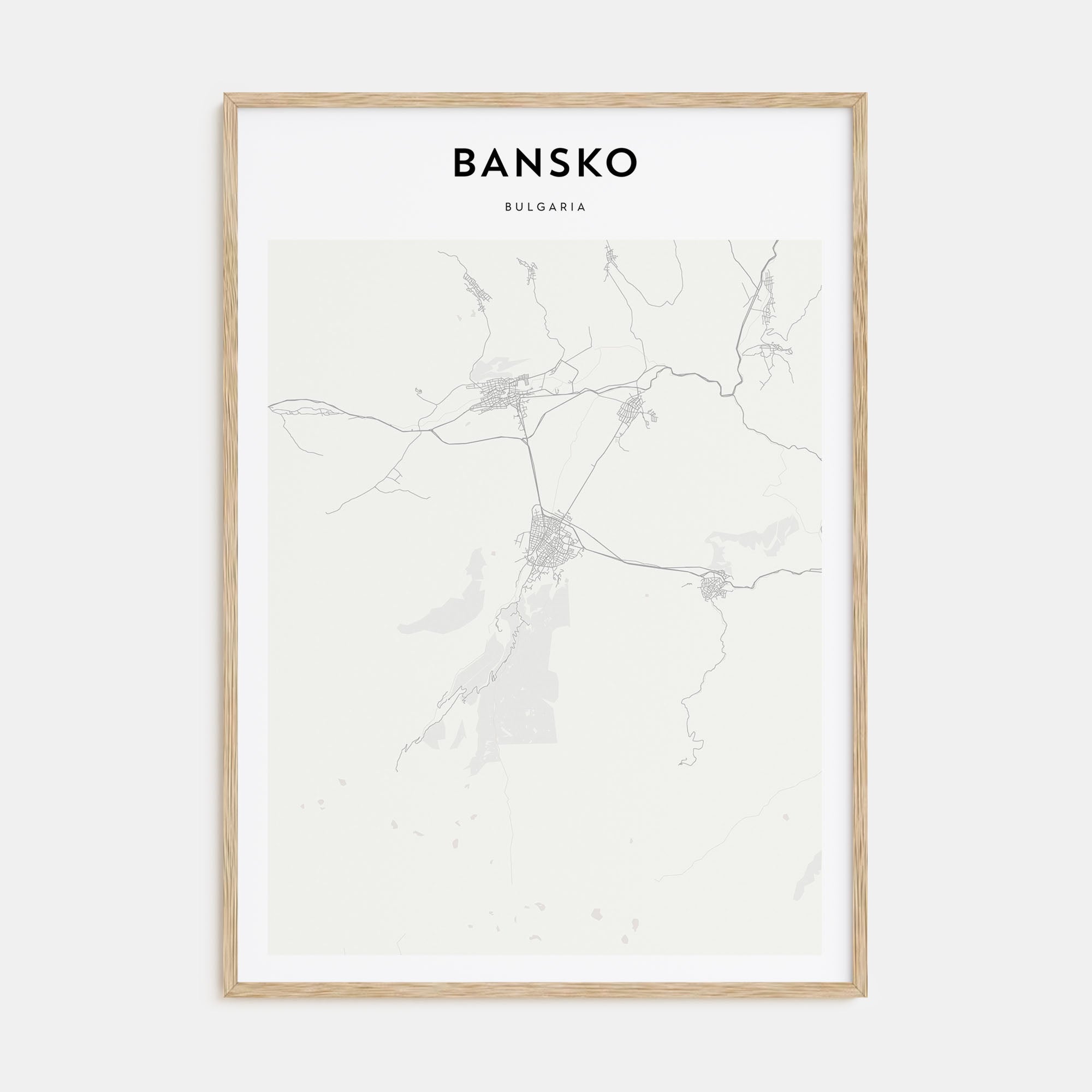 Bansko Map Portrait Poster