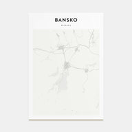 Bansko Map Portrait Poster