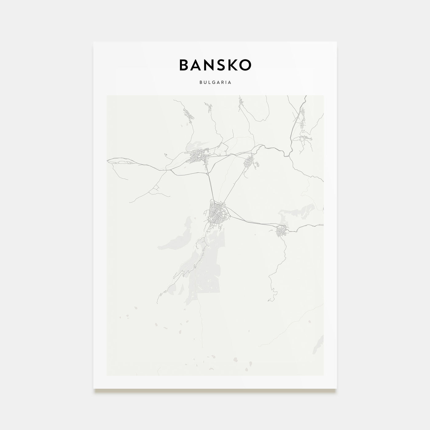 Bansko Map Portrait Poster