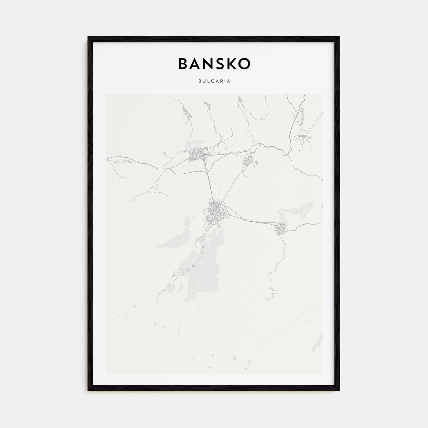 Bansko Map Portrait Poster