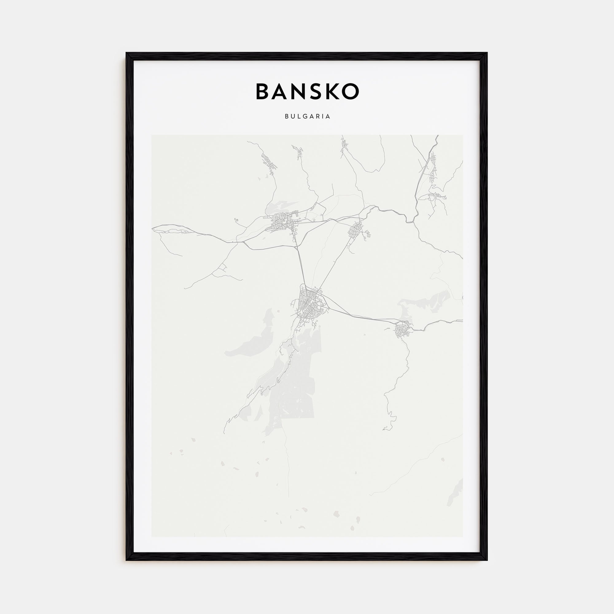 Bansko Map Portrait Poster