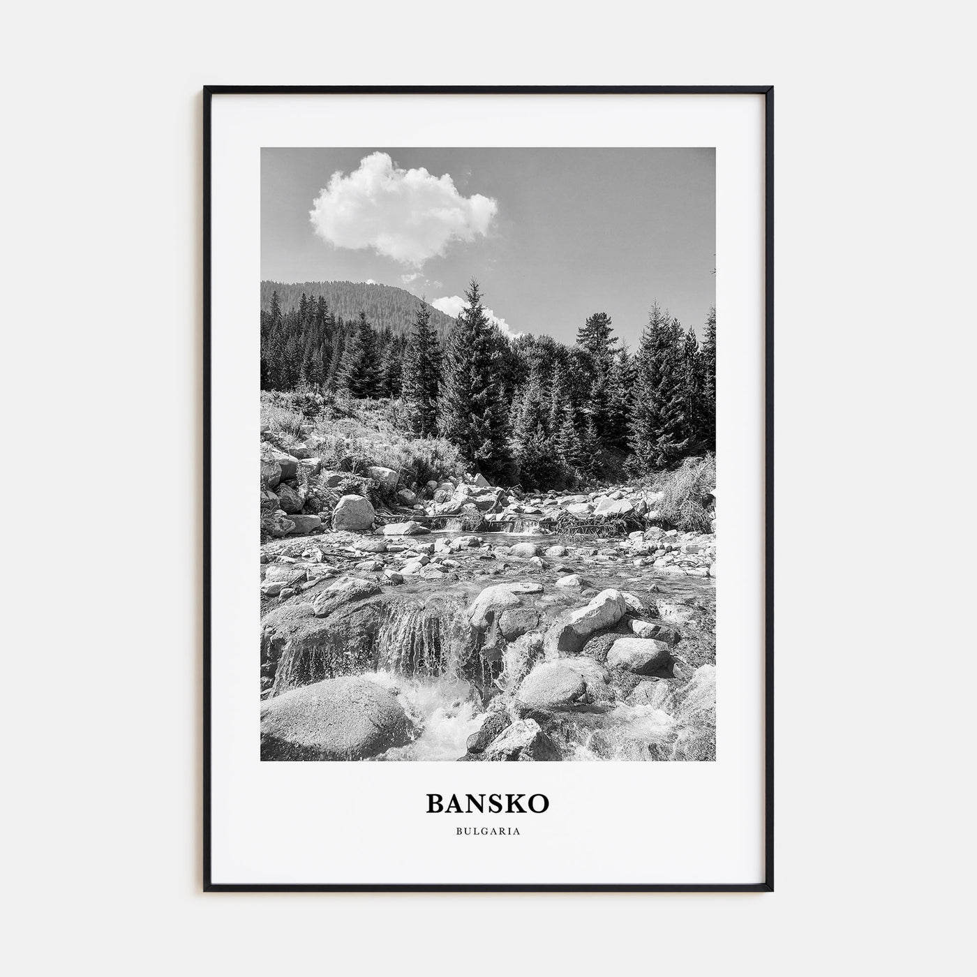 Bansko Portrait B&W Poster