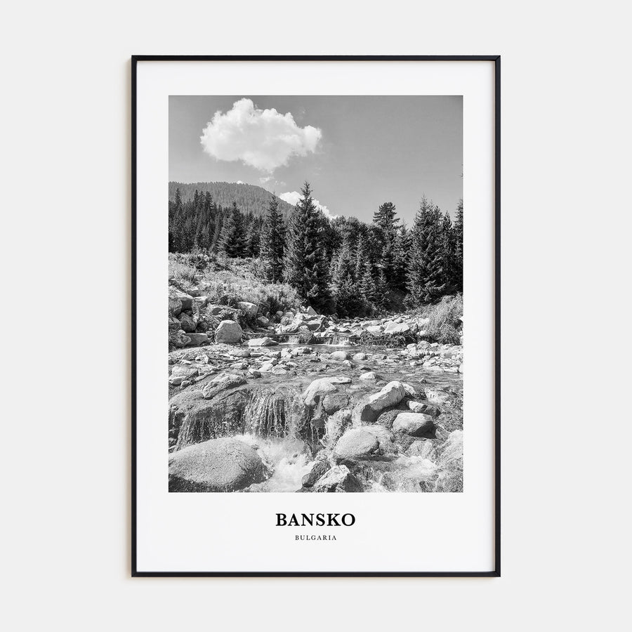 Bansko Portrait B&W Poster