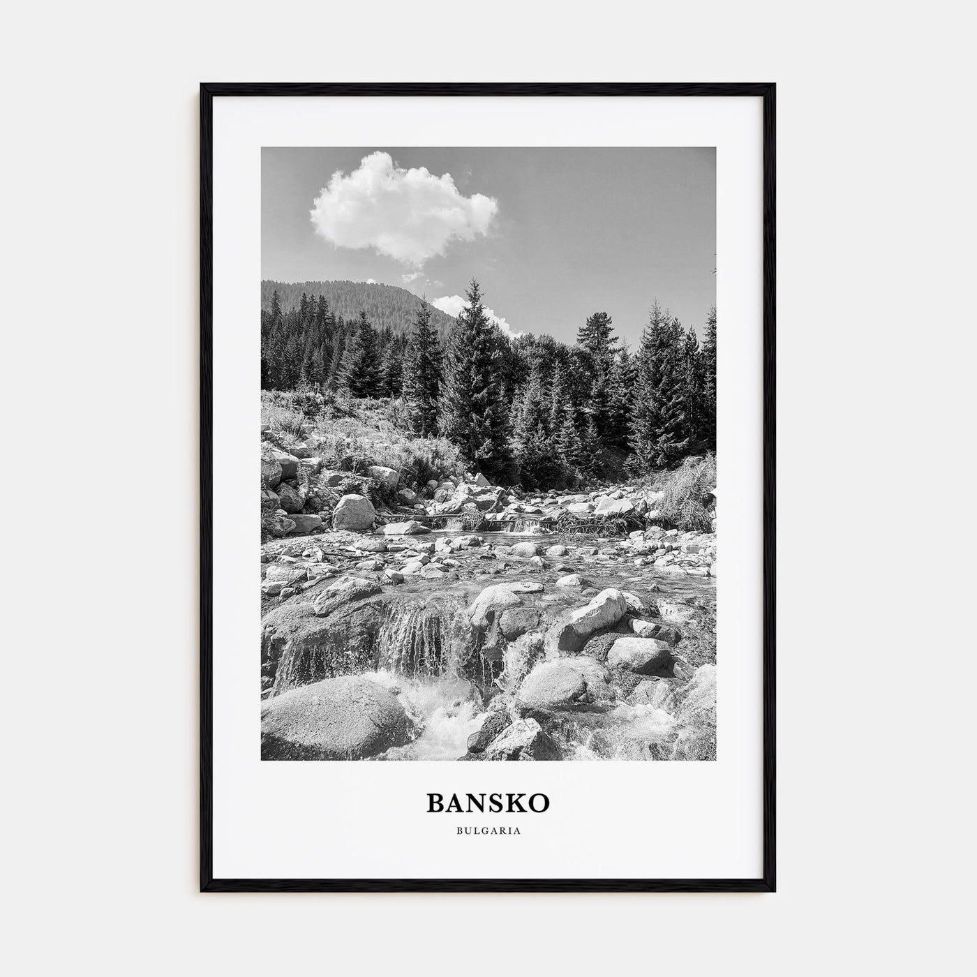 Bansko Portrait B&W Poster