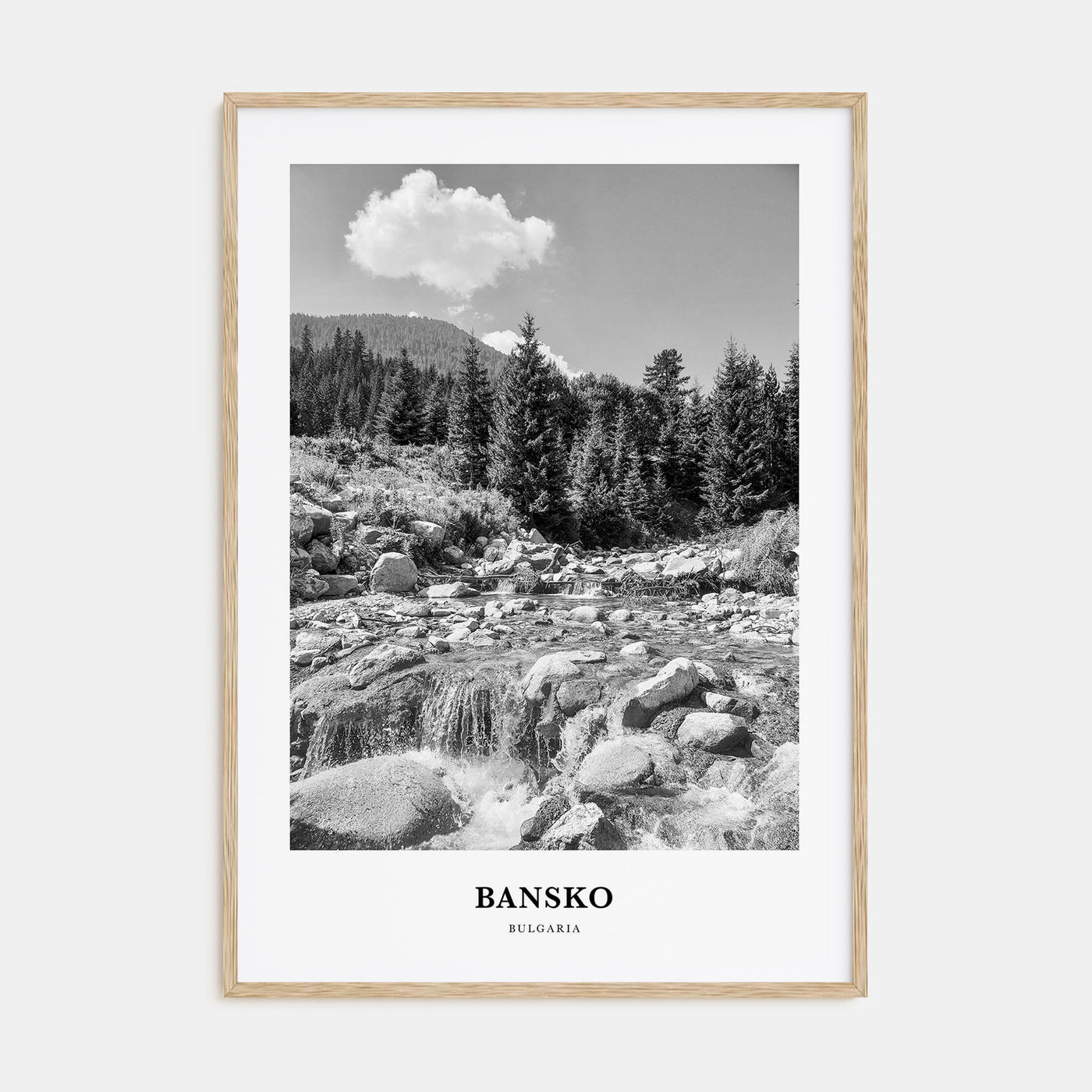 Bansko Portrait B&W Poster
