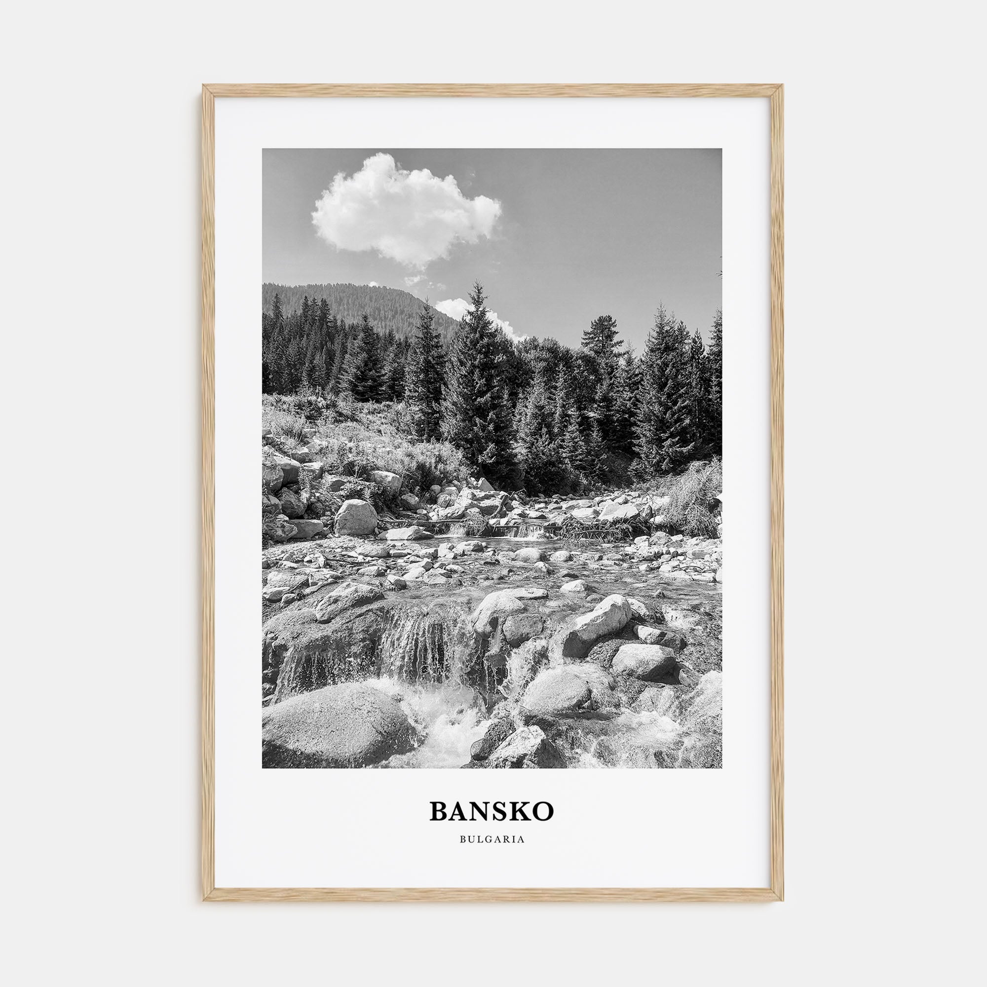 Bansko Portrait B&W Poster