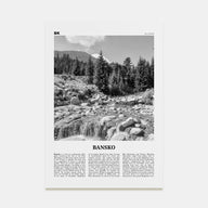Bansko Travel B&W Poster