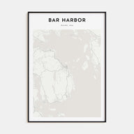 Bar Harbor Map Portrait Poster