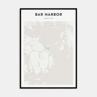 Bar Harbor Map Portrait Poster