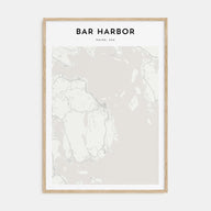 Bar Harbor Map Portrait Poster