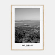 Bar Harbor Portrait B&W Poster