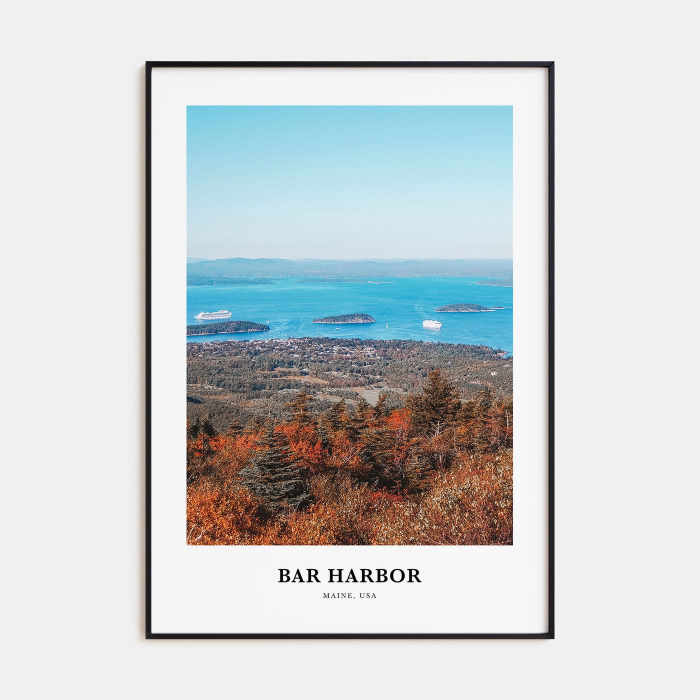 Bar Harbor Portrait Color No 1 Poster