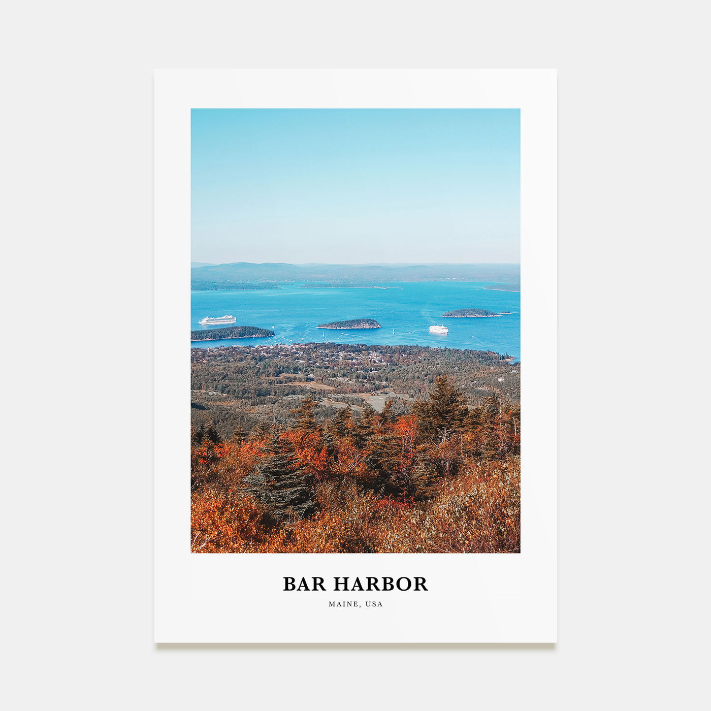Bar Harbor Portrait Color No 1 Poster