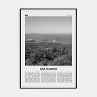 Bar Harbor Travel B&W Poster