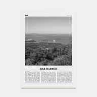 Bar Harbor Travel B&W Poster
