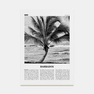 Barbados Travel B&W No 2 Poster