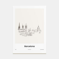 Barcelona Drawn No 1 Poster