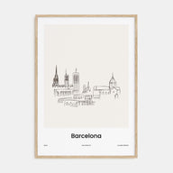 Barcelona Drawn No 1 Poster