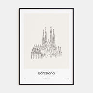 Barcelona Drawn No 2 Poster