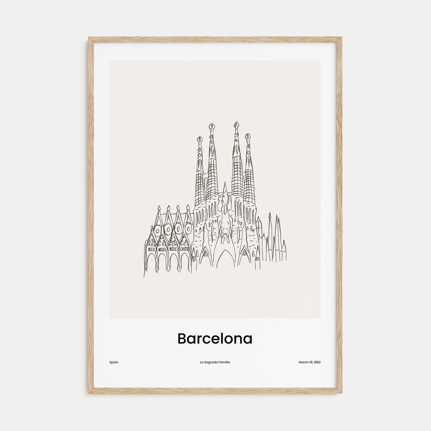 Barcelona Drawn No 2 Poster