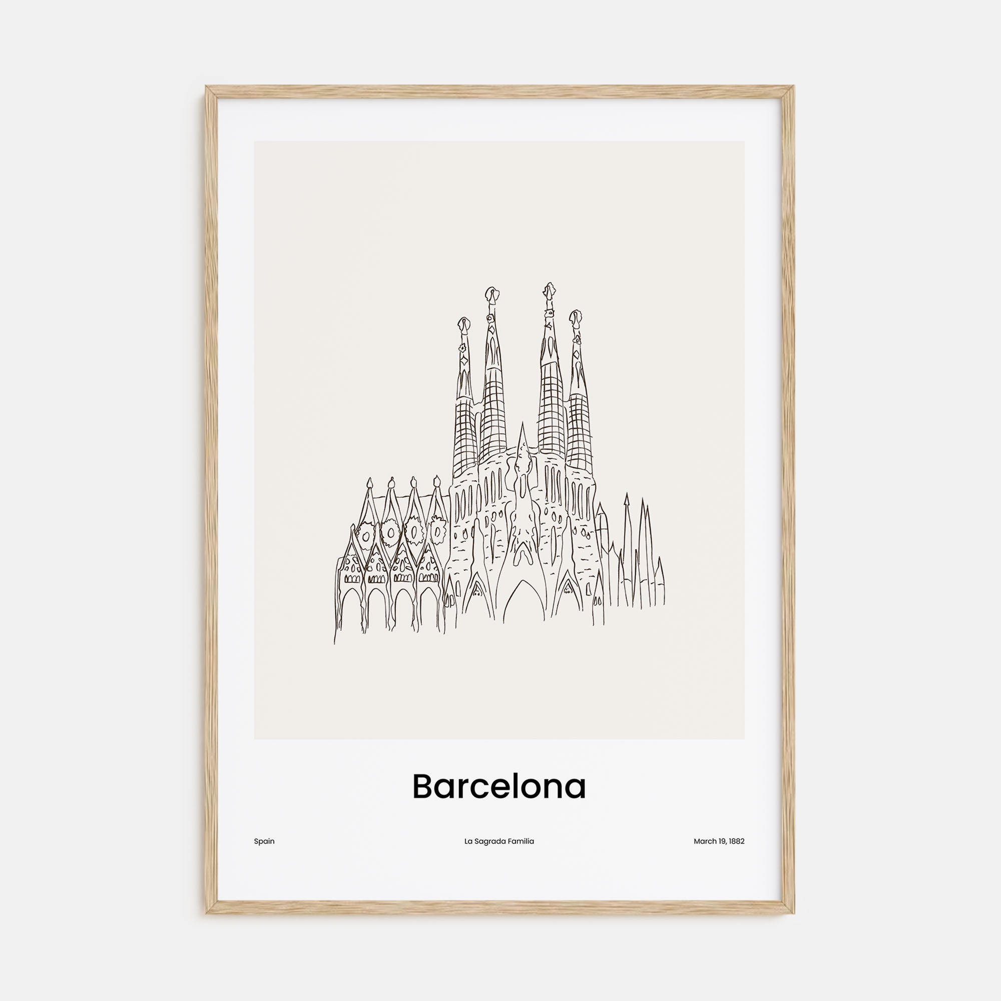 Barcelona Drawn No 2 Poster