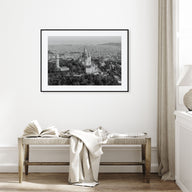Barcelona Landscape B&W Poster
