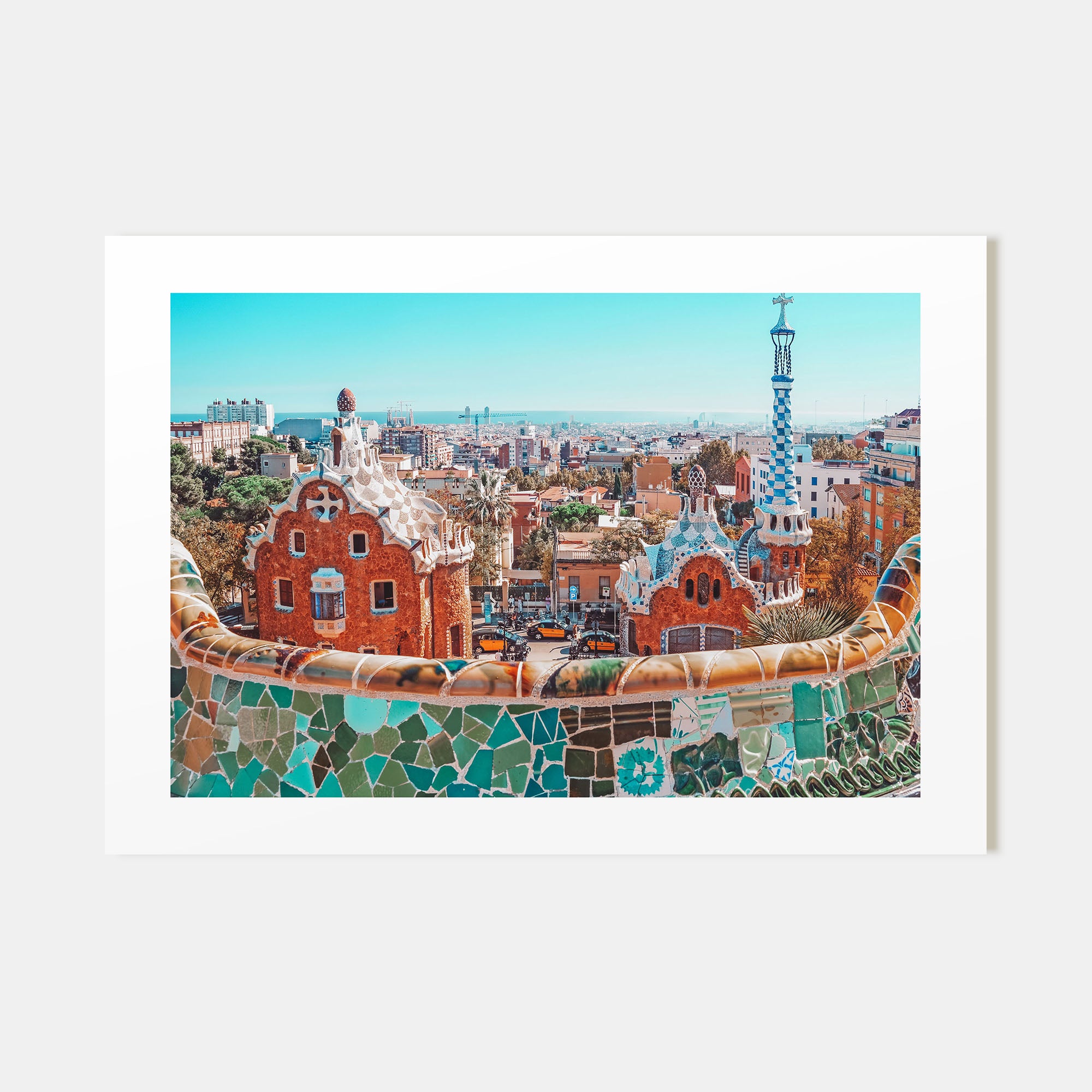 Barcelona Landscape Color Poster