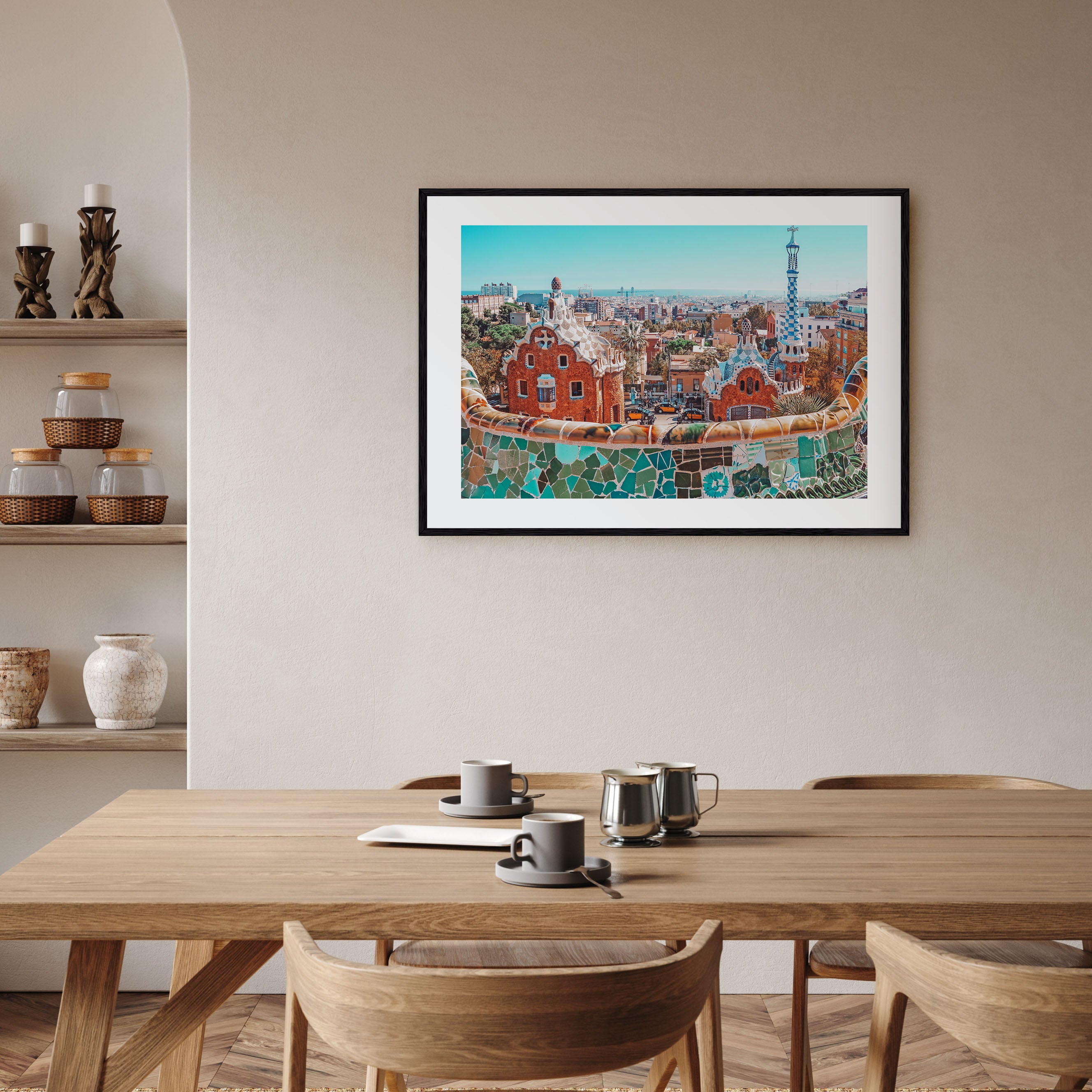 Barcelona Landscape Color Poster