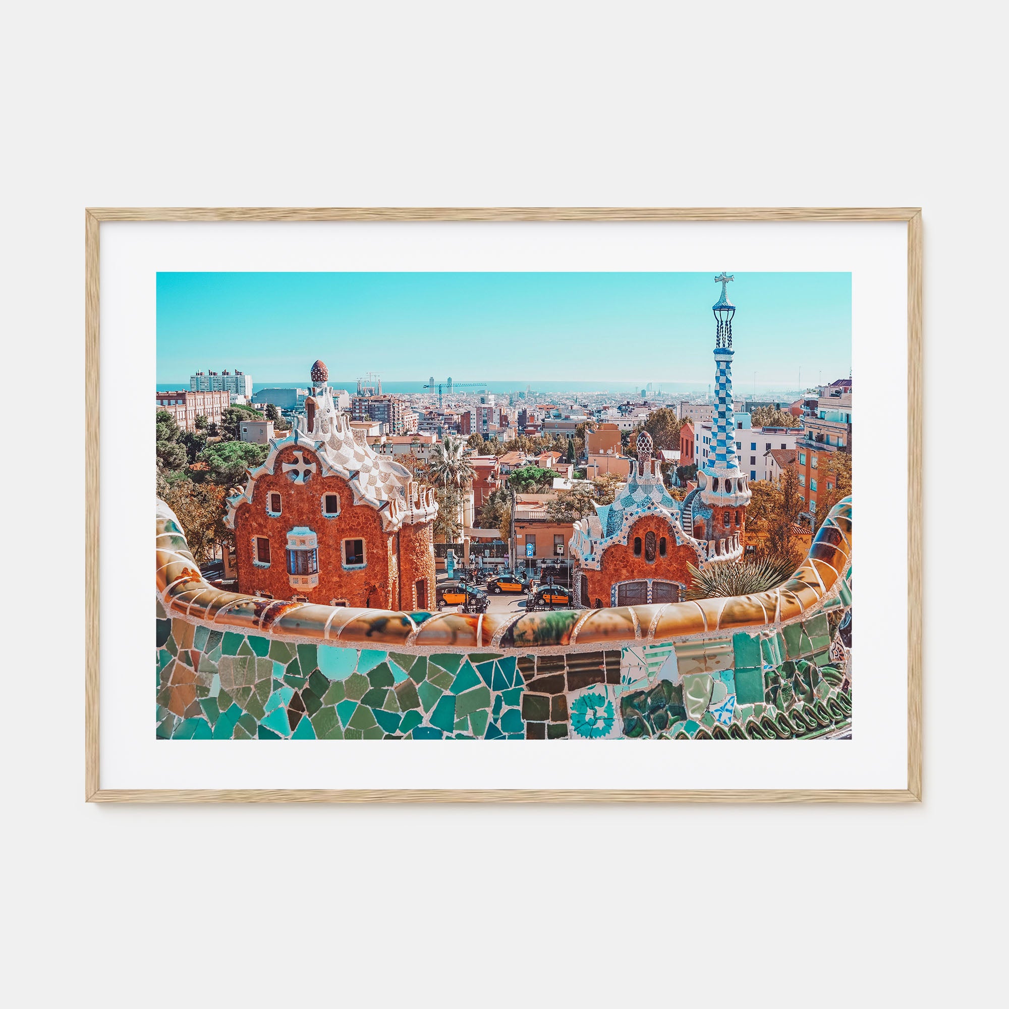 Barcelona Landscape Color Poster
