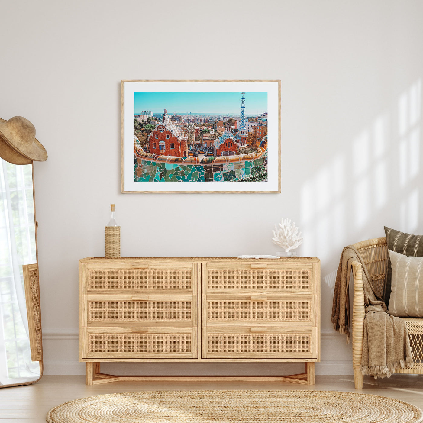 Barcelona Landscape Color Poster