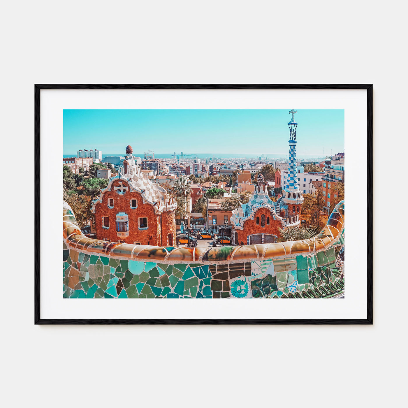 Barcelona Landscape Color Poster