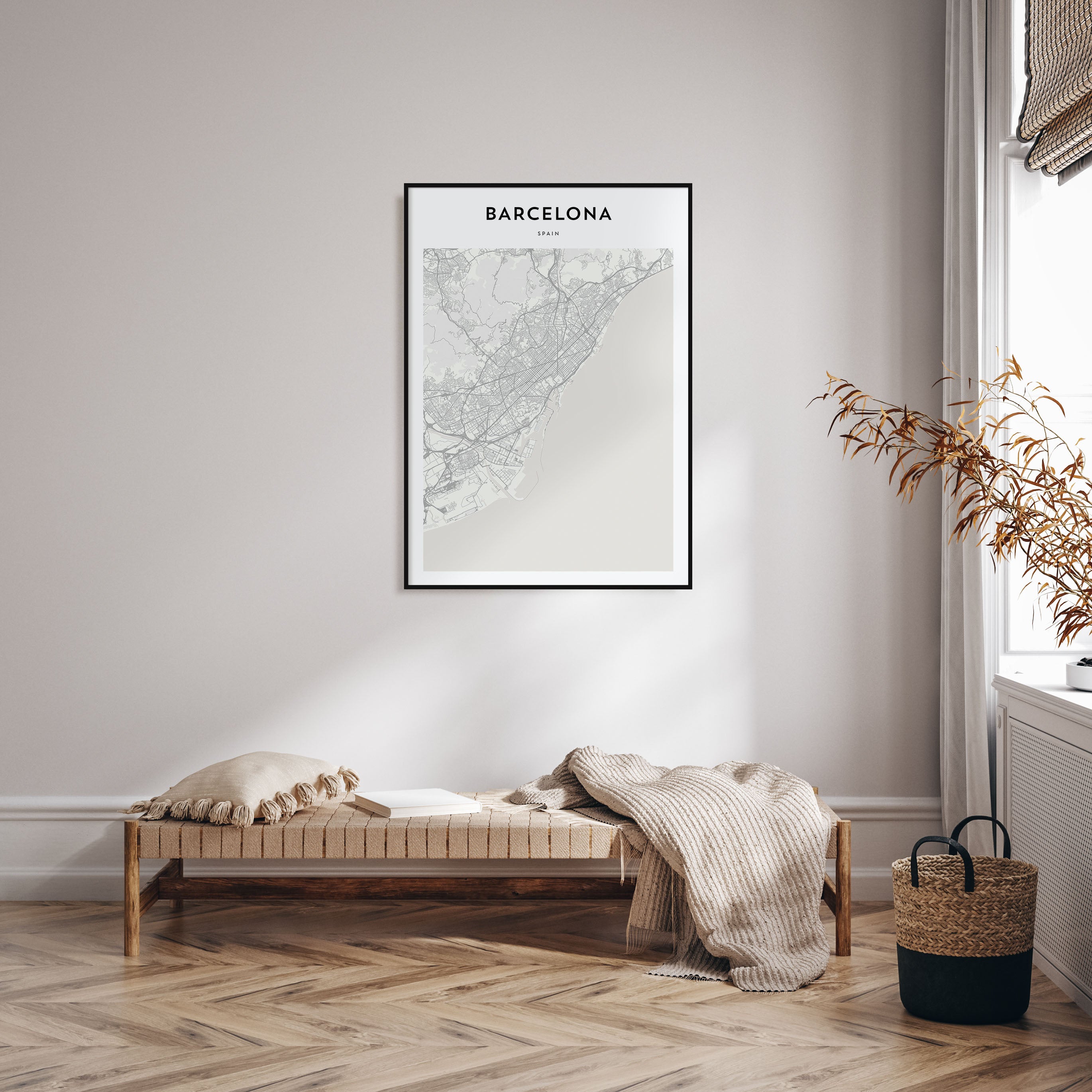 Barcelona Map Portrait Poster