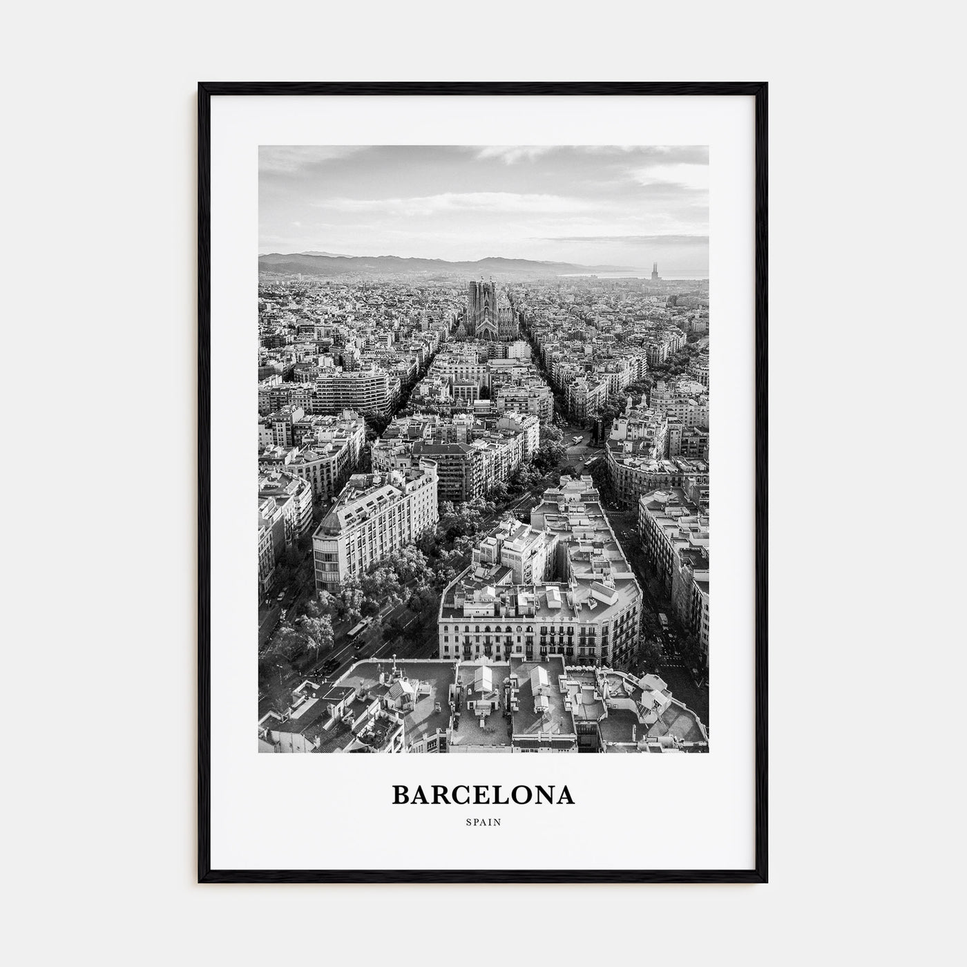 Barcelona Portrait B&W No 2 Poster