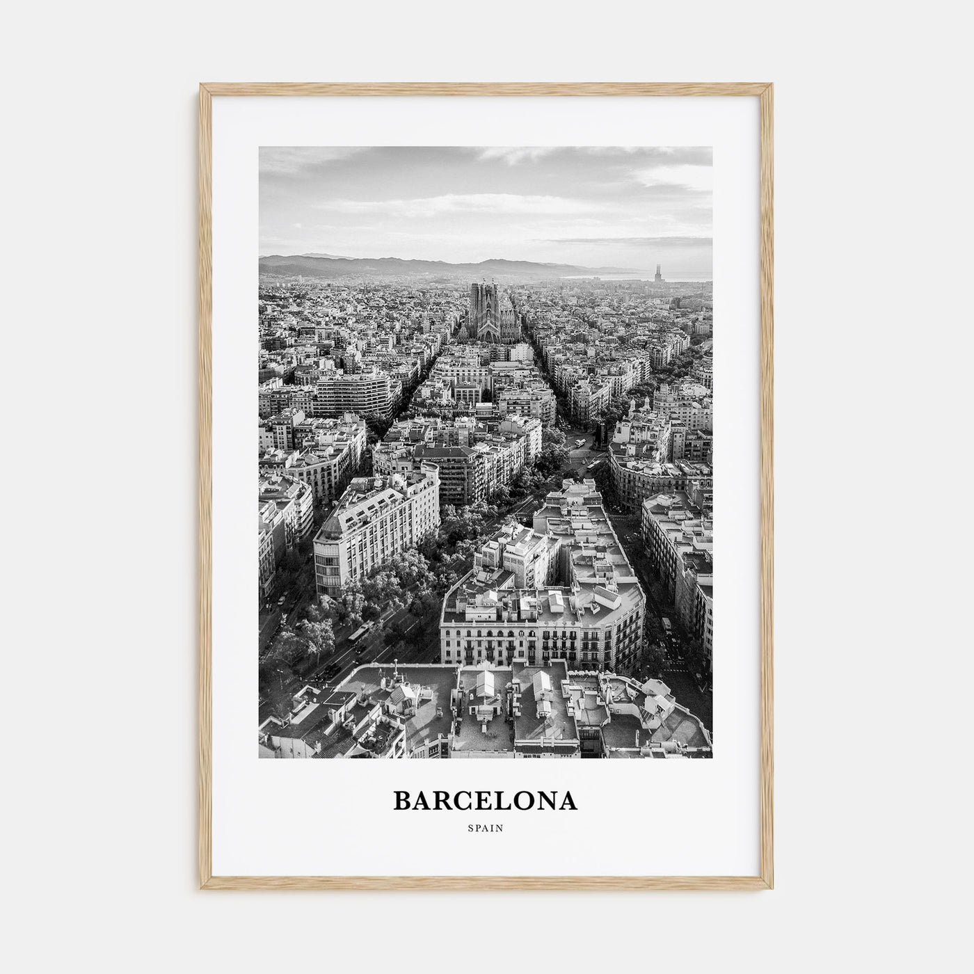 Barcelona Portrait B&W No 2 Poster