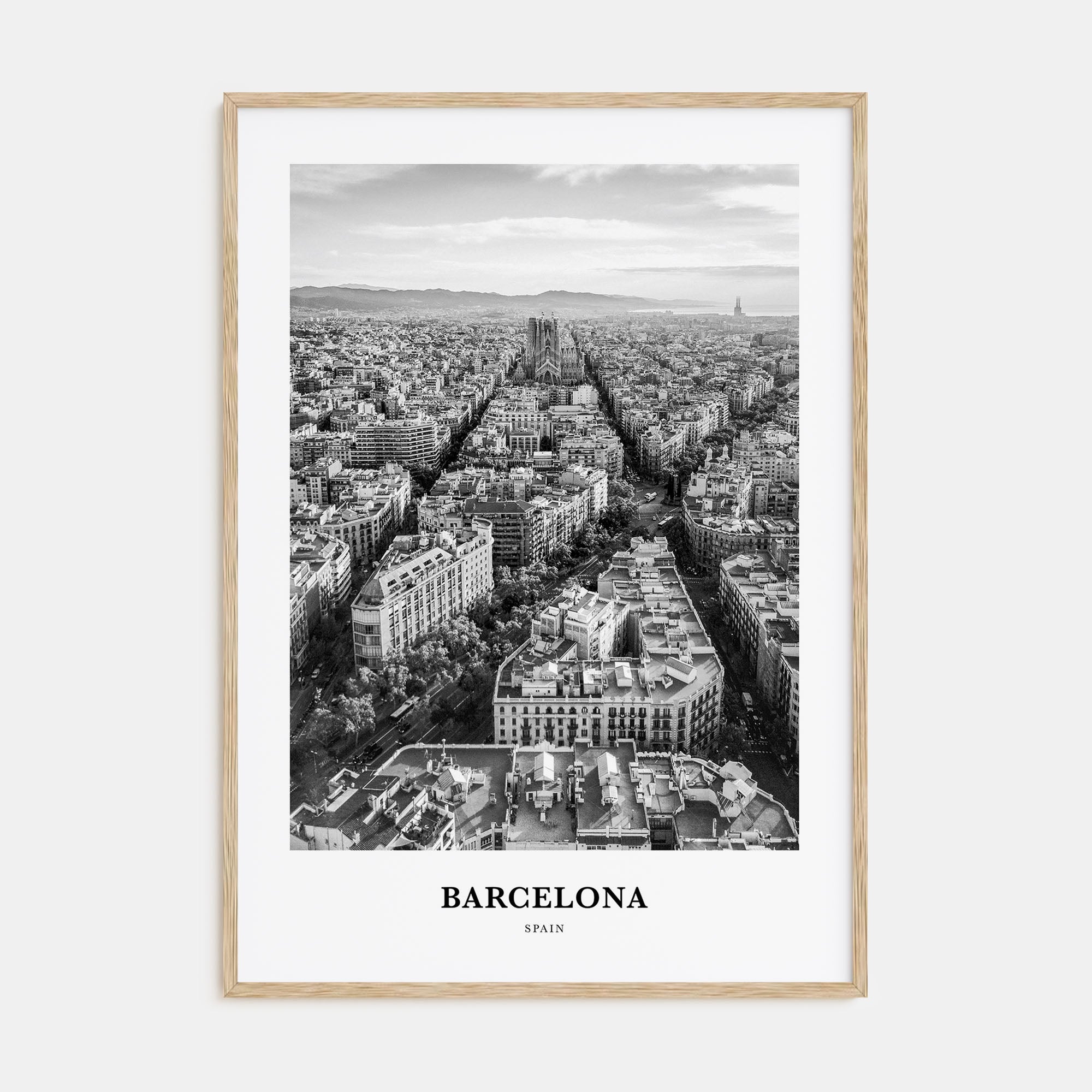 Barcelona Portrait B&W No 2 Poster