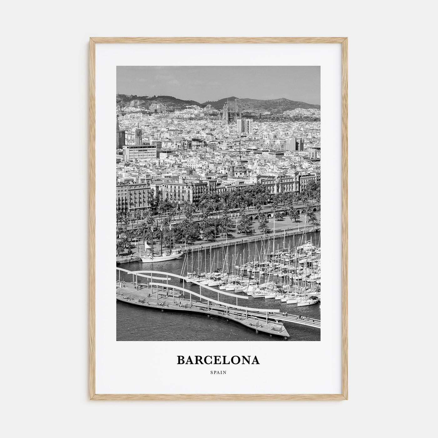 Barcelona Portrait B&W No 3 Poster