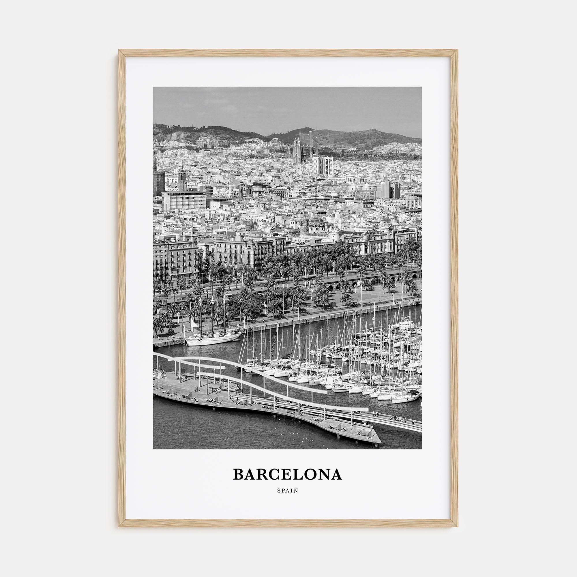 Barcelona Portrait B&W No 3 Poster