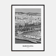 Barcelona Portrait B&W No 3 Poster