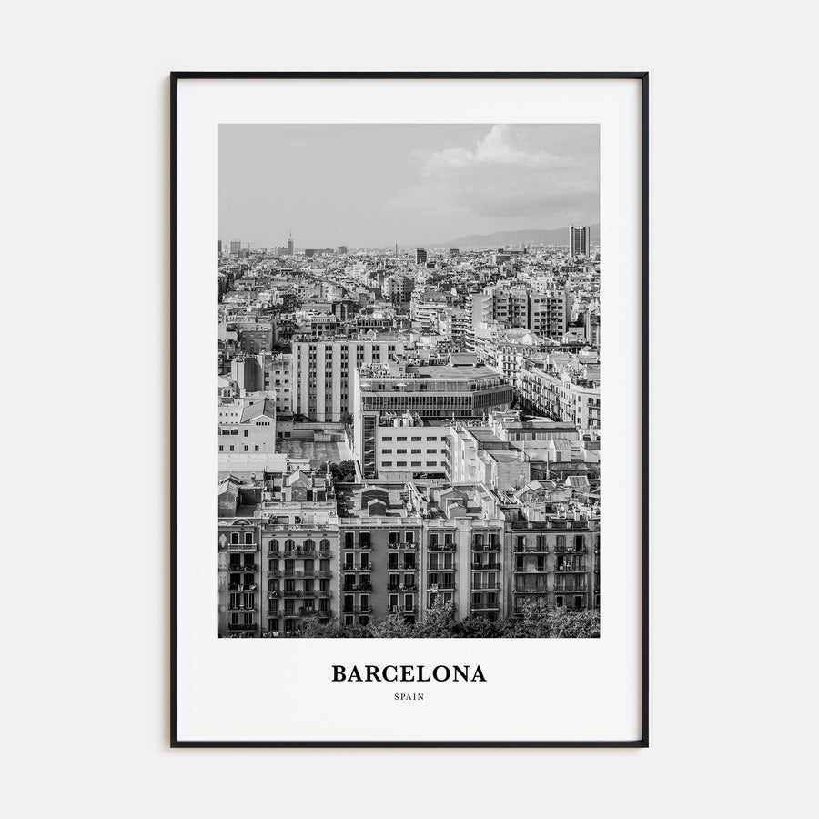 Barcelona Portrait B&W No 4 Poster